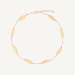 18K Yellow Gold Twisted Petal Necklace, 16.5"-18"
