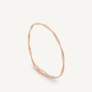 18K Rose Gold Coil Bangle, 2mm