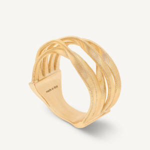 18K Yellow Gold Five Row Coil Ring