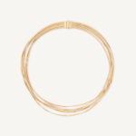 18K Yellow Gold Five Strand Coil Necklace, 16.5"