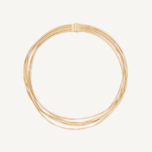 18K Yellow Gold Five Strand Coil Necklace, 16.5"