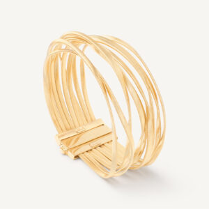 18K Yellow Gold Nine Strand Coil Bracelet, 7"