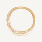 18K Yellow Gold Nine Strand Coil Necklace, 16.5"