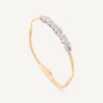 18K Yellow Gold Diamond Bangle, 2.2mm