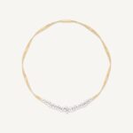 18K Yellow Gold Diamond Coil Necklace, 16.5"