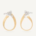 18K Yellow Gold Diamond Wrap Coil Earrings, 1.29"