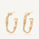 18K Yellow Gold Coil Hoops, 0.6"