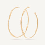 18K Yellow Gold Coil Hoops, 2.1"
