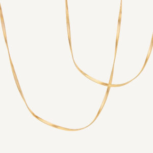 18K Yellow Gold Coil Necklace, 36"