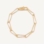 18K Yellow Gold Coil Link Bracelet, 7.5"