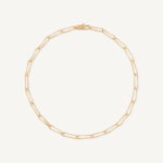 18K Yellow Gold Coil Link Necklace, 18"