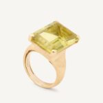 18K Yellow Gold Lemon Citrine Cocktail Ring