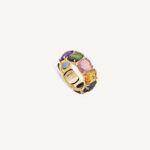 18K Yellow Gold Gemstone Ring, Medium