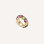 18K Yellow Gold Gemstone Ring, Small
