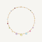18K Yellow Gold Gemstone Graduated Necklace, 16.5"
