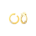 18K Yellow Gold Love In Verona Diamond Flower Circle Earrings