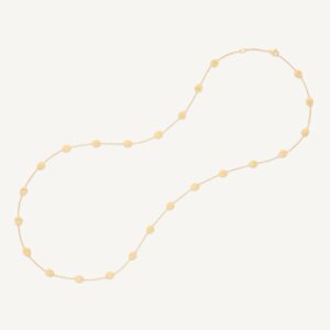 18K Yellow Gold Large Bean Necklace, 36"