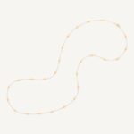 18K Yellow Gold Necklace with Diamonds, 36.5"