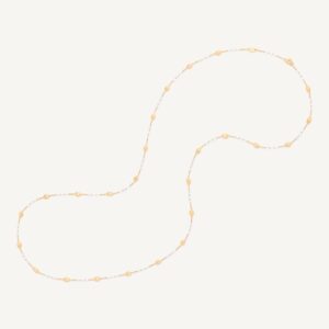 18K Yellow Gold Necklace with Diamonds, 36.5"