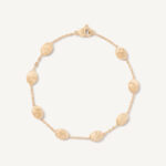 18K Yellow Gold Medium Bean Bracelet, 7.5"