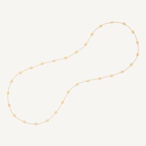 18K Yellow Gold Medium Bean Necklace, 36"