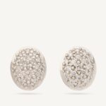 18K Yellow Gold Diamond Stud Earrings, 0.5"