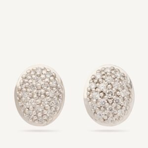 18K Yellow Gold Diamond Stud Earrings, 0.5"