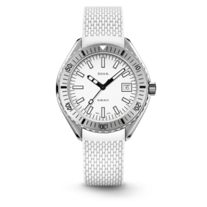 Doxa SUB 200 Whitepearl – Stainless steel / Rubber, small