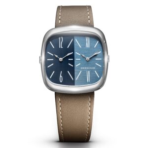 Dennison Shades Dial Blue – Taupe Leather White Stitch