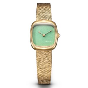 Dennison ALD Mini Lagoon Jadeite Gold Bark Mesh
