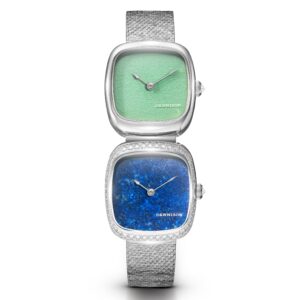 Dennison ALD Mini Lagoon Jadeite In Steel & Lapis Lazuli Diamonds