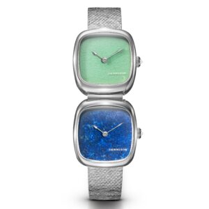 Dennison ALD Mini Lagoon Jadeite & Lapis Lazuli In Steel