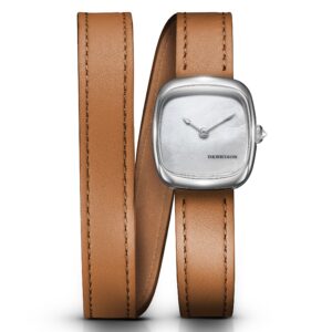 Dennison ALD Mini White Mother of Pearl Steel Tan Double