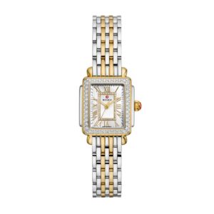Michele Deco Madison Mini Diamond Two-Tone 18K Gold-Plated Watch