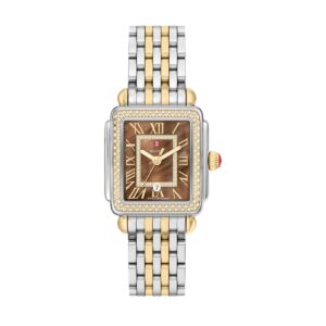 Michele Deco Madison Mid Diamond Two-Tone 18K Gold-Plated Watch