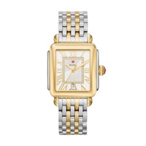 Michele Deco Madison Two-Tone 18K Gold-Plated Diamond Dial Watch