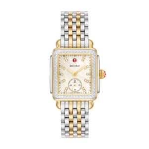Michele Deco Mid Two-Tone 18K Gold-Plated Diamond Watch