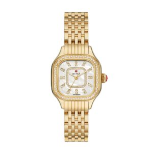 Michele Meggie 18K Gold-Plated Diamond Watch