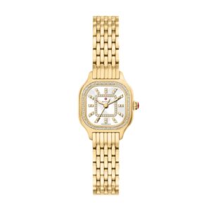 Michele Meggie Mini Diamond 18K Gold-Plated Watch