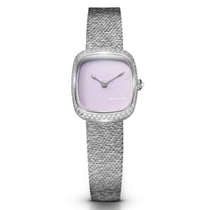 Dennison ALD Mini Pink Malaysian Jade Steel Diamond Bark Mesh