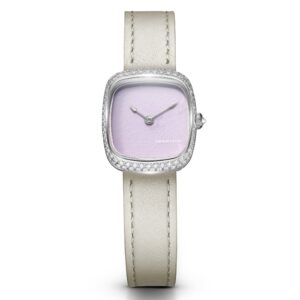 Dennison ALD Mini Pink Malaysian Jade Steel Diamond Beige Single