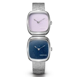 Dennison ALD Mini Pink Malaysian Jade & Aventurine In Steel