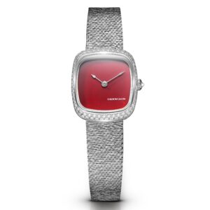 Dennison ALD Mini Red Jasper Steel Diamond Bark Mesh