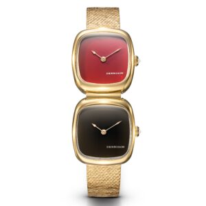 Dennison ALD Mini Red Jasper & Black Onyx In Gold