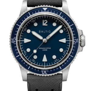 Baltic Aquascaphe MK2 Blue 37mm Date – Rubber Classic Black