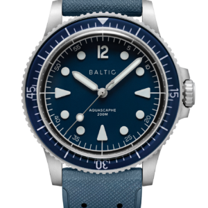 Baltic Aquascaphe MK2 Blue 37mm Date – Rubber Classic Blue
