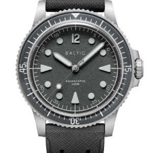 Baltic Aquascaphe MK2 Grey 37mm Date – Rubber Classic Black
