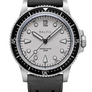 Baltic Aquascaphe MK2 Warm Silver 37mm Date – Rubber Classic Black
