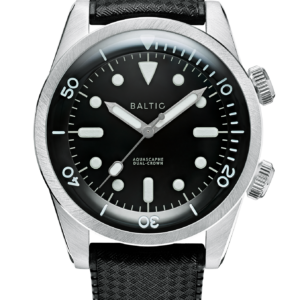 Baltic Aquascaphe Dual-Crown Black – Rubber Sport Black