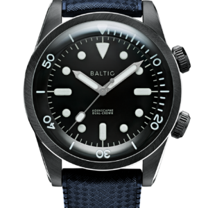 Baltic Aquascaphe Dual-Crown Pvd Black – Rubber Sport Blue